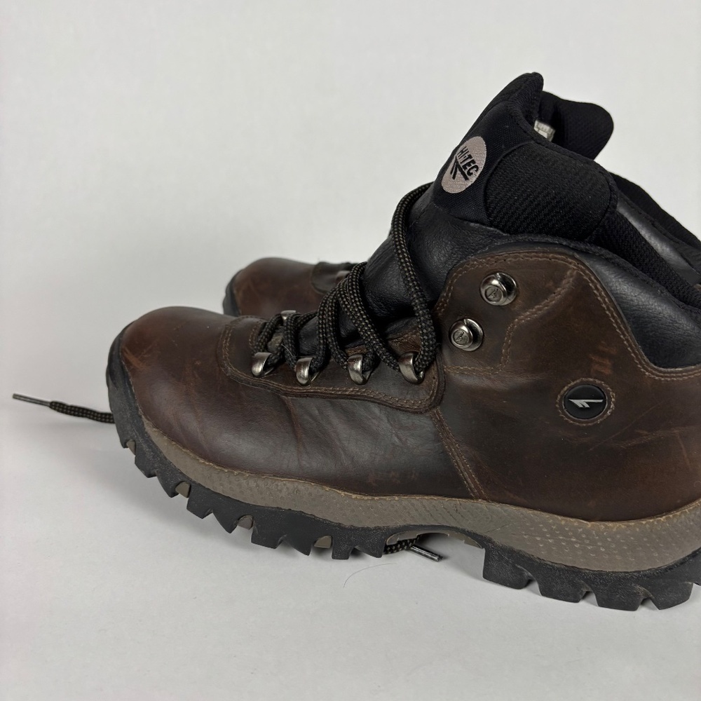 Hi-Tec Brown and Black Leather Rugged Outdoor Boots, Work/Hike with Durable Sole - Picture 4 of 10